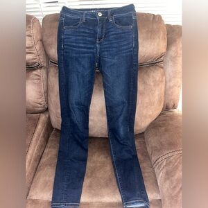 American Eagle Outfitters Dark Blue Straight Leg Jeans